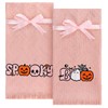 Gilprop 2 Pcs Pink Bow Halloween Ghost Hand Towels for
