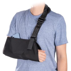Shoulder Support Arm Sling Shoulder Immobilizer, Arm Sling for Shoulder Injury with Pockets, Shoulder Brace for Torn Rotator Cuff For Left & Right Arm Men & Women