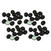 50pcs Cable Clip 3 Hole Silica Gel AntiCorrosion Black Adhesive