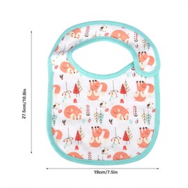 3 Piece Waterproof Bib Washable 100% Organic Cotton Super Absorbent and Soft Unisex Newborn
