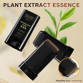 Hair Color Stick 2-in-1 Temporary Hair Dye Pen Disposable Gray Hair Color Touch-Up Stick,Hair Dye Comb Sweat-Proof Hair Color Pen for Roots Hairline Shading Pen Safe for Women Men (Black)