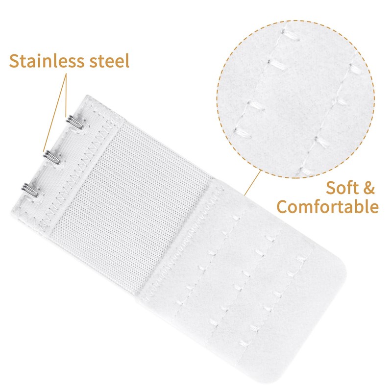 3 Pieces Bra Strap Extenders 3 Hook 3 Row Soft
