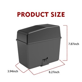 GKmow 1 Pack Car Trash Can with Lid, 8.2" x 7.8" x 3.9" Capacity Universal Waterproof Portable Car Trash Can, Multifunctional Odorless Organizer Can for Auto Office Home (Black)