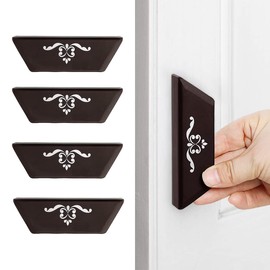 CcHhyyt 10 Pack Self-Stick Handle No Drilling Self-Adhesive Drawer Knobs Black Cabinet Handle Pull with Adhesive White Stick On Handle for Cupboard Fridge Dresser Window 10pcs/Set (Brown)