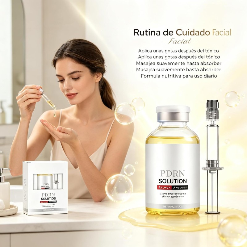 Sérum Facial Tipo Ampolleta con Extracto de Salmón