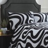 HOMEMAKER BEDDING Retro Duvet Cover Set Black White Swirl Print