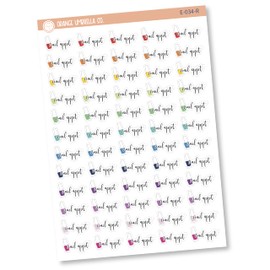 Nail Appt Icon Script Planner Stickers and Labels | F2 | E-034-R