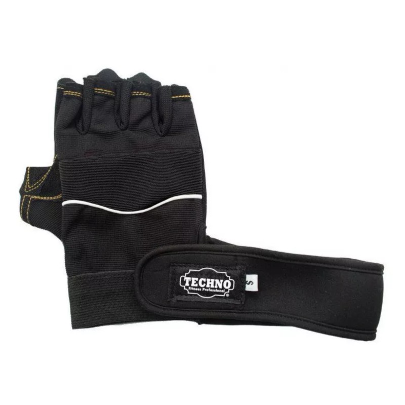 Techno Guantes Para Pesas O Barra Con Muñequera Gym Unisex