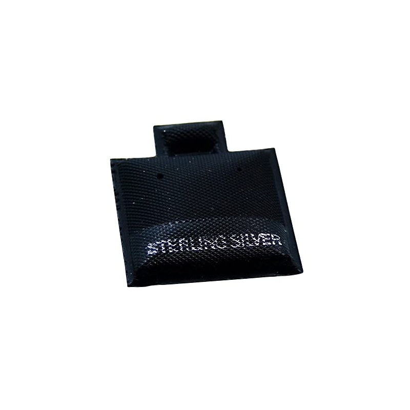 CuteBox 1.5" x 1.75" Sterling Silver Imprinted Black Puff Pad