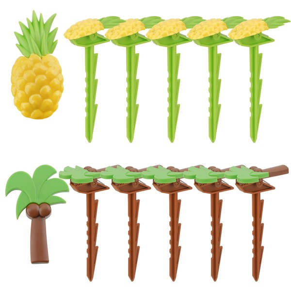 SHIDOW Outdoor Beach Towel Anchor Stakes Picnic Mat Clips, Sand,