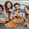 Teenyyou 7 Pcs Gold Pizza Pan Stand Set, Pizza Pans,