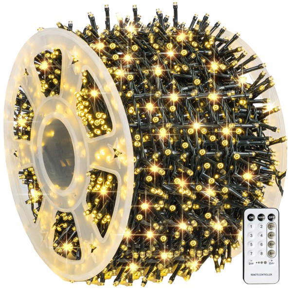 Dazzle Bright Outdoor Christmas String Lights, 1000 LED 328 FT