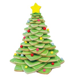 R&M International Star Tree Cookie Cutters to Make 3D Tree, 10-Piece Plastic Set