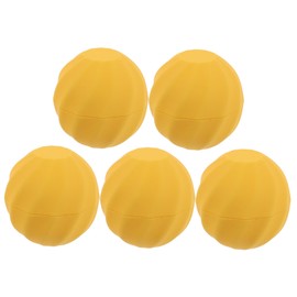 SAFIGLE 5pcs Refillable Lip Gloss Tubes Portable Yellow Spherical Containers for Lip Balm Stylish Cosmetic Bottles Easy Application Go