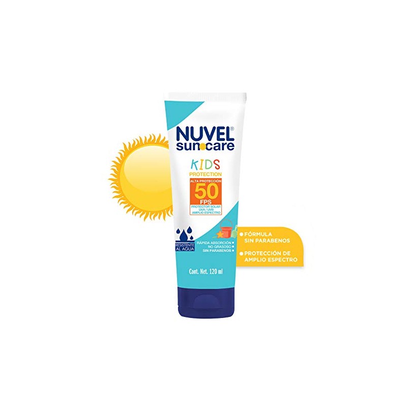 Nuvel SunCare Protector Solar Kids para Cara y Cuerpo, 50