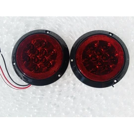 GCD (2)- 4" TJ YJ CJ MJ Wrangler RUBICON RED LED SURFACE MOUNT TAIL LIGHTS NO CUTTING EZ INSTALL
