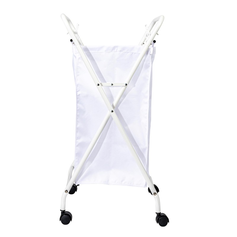 Household Essentials Rolling Laundry Hamper, Heavy Duty Canvas Bag, 2