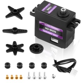 RC Servo Motor 270° Heemol 15 kg High Torque Serial Bus Servo, Upgraded Intelligent Twin Axis Metal Gear Servo Tester for Robotics, Automotive and Boots, Professional Competitive Sports