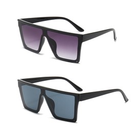 SSKHE Flat Top Oversized Sunglasses,Square Sunglasses,Sun Glasses Big Frame Fashion Shades,trendy cat eye sunglasses,flat top shield sunglasses,Oversized Flat Top Shades sunglasses Fashion Shades UV40