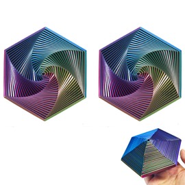 2 Pcs Hexagon Fidget Toy，Fractal Fidget Hexagon 3d Printed Fidget Toy For Anti-Anxiety And Stress Relief