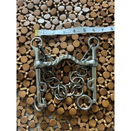 Gladiator Weymouth Bit Stainless Steel Dressage Equestrian Port 5” X 6.25” Serrated