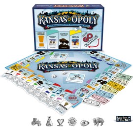 Late For The Sky: Kansas-Opoly - State Themed Family Board Game, Opoly-Style Game Night, Traditional Play Or 1 Hr Version, Ages 8+, 2-6 Players
