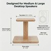 OKOstand Desktop Speaker Stands Made of Pure Solid Wood, Natural
