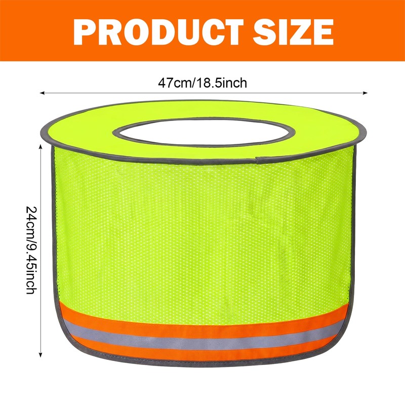4 Pack Full Brim Mesh Hard Hat Sun Shade Reflective