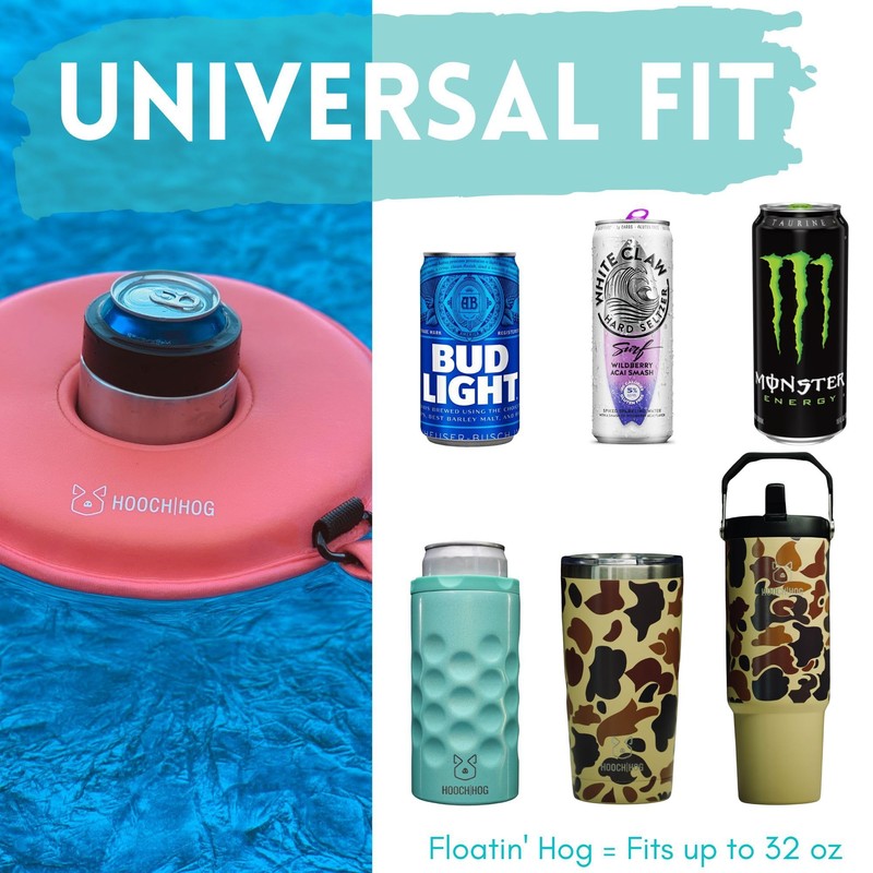 Hooch Hog Floating Cup Holder, Can Holder & Beer Holder