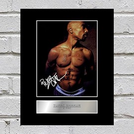 Tupac Shakur Mounted Photo Display