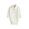 NEXT Smocked Baby Bodysuit, White