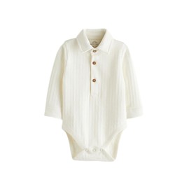 NEXT Smocked Baby Bodysuit, White