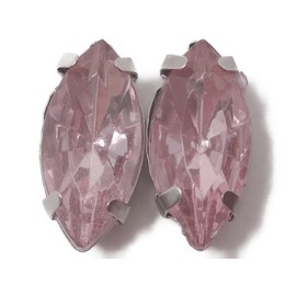 No. 481 Craft Set Yes Bijou Parts (Acrylic Beads Rhinestone) Pink 0.8 X 1.5 cm7 Pack of