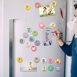 54PCS Animal Magnets for Refrigerator Decorative Fridge Lockers Magnets Cute Kitchen Iron Office Whiteboards Suitable for Adults