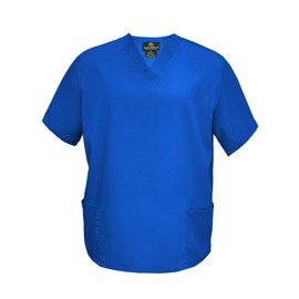 Natural Uniforms M&M Scrubs Men's Scrub Set Medical Scrub Tops and Pants (Medium, True Royal Blue)