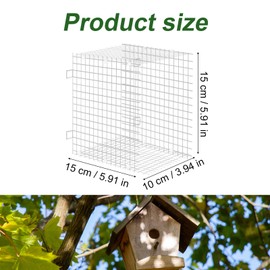 2pcs Bluebird House Protector Guards, Stainless Steel Metal Bird House Wire Entrance Predator Nesting Box Hole Protective Cover for Eastern Bluebird Home & Their Chicks Security Parts Accessories