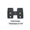 QCAA Solid Brass Shutter Bar/Door Latch, 7/8" x 2-3/32", Satin