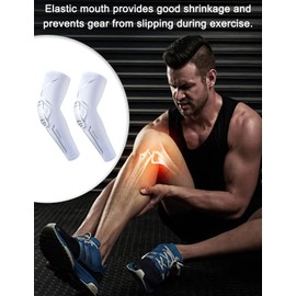 ZLXHDL Elbow Brace, Pack of 2, Shockproof Forearm Volleyball Arm Sleeves, Cellular Elbow Pads for Football, Basketball, Volleyball, Football, White, White