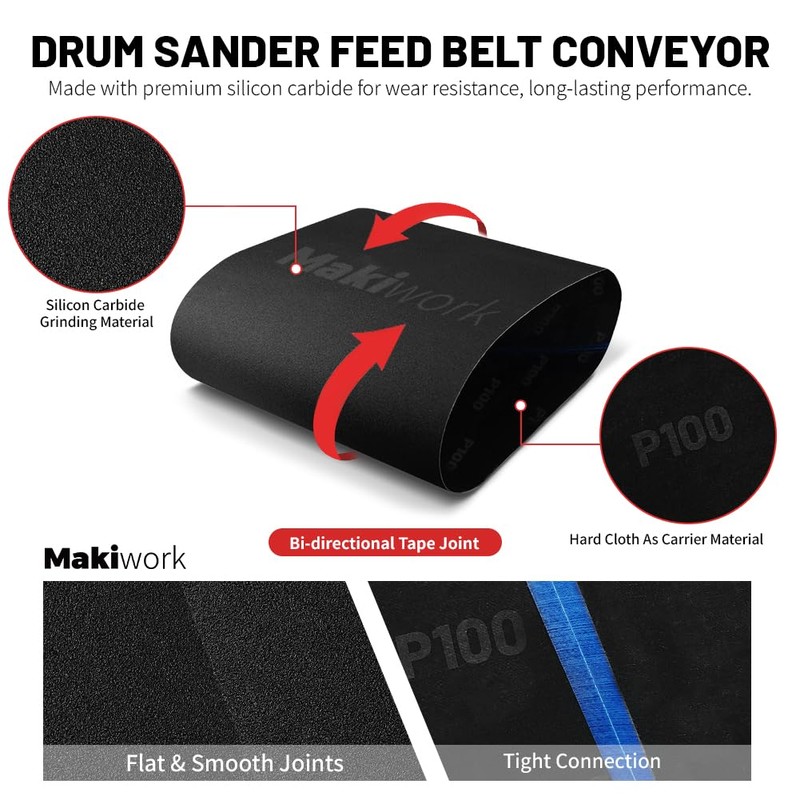 Drum Sander Feed Belt Conveyor Compatible With Performax 22-44 Pro