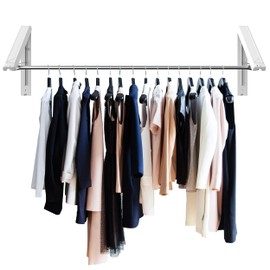 QuikCLOSET - The Original Foldable Collapsible Wall Mounted Clothes Drying Rack - Space Saving Closet Organizer​