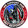 We Support Our First Responders Thin red line American Flag