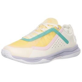 Fila Volley Burst 2 Womens Pickleball Shoes - Gardenia/Banana/B Medium / 7.0