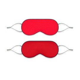 Magik 2-in-1 Double-Sided Sleep Eye Mask Warm&Cool Travel Breathable Blindfold Mask (Red, 2 Pack)