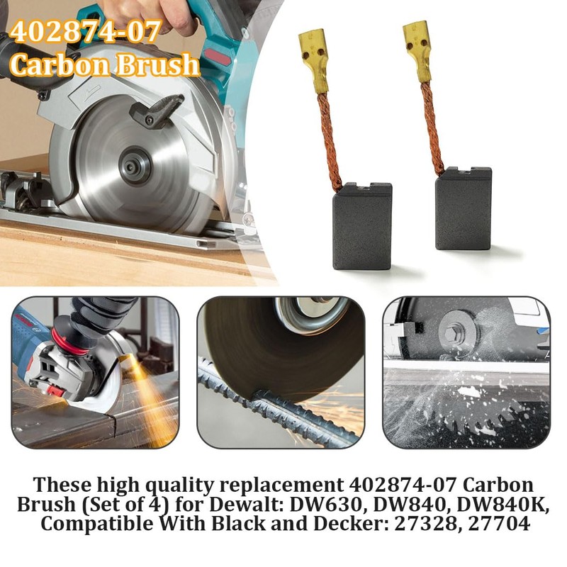402874-07 Carbon Brush, Angle Grinder Cut Off Brush, Compatible with