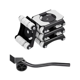 Happybuy Furniture Dolly, 750 lbs Load Capacity, Heavy Duty Furniture Movers with Wheels, Carbon Steel Panel, Dual-Row & Eight-Wheel Structure, Furniture Lift Slider Tool Set for Appliances