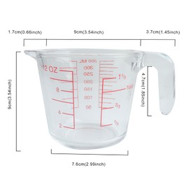 Measuring Cups Glass 350ml Measuring Cups, Multi-Purpose Liquid Measuring Cups