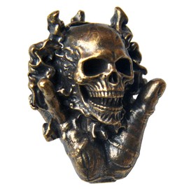 Knife Bead Paracord Beads Knife Lanyard Bead EDC Charm Beard Bead for 550 Paracord DIY Paracord Accessories(Skull in The Palm)