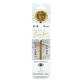 Lion Brand Yarn Needles-Article 401 Bamboo, Crochet Hook, Size 8 (H Hook,)