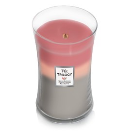 WoodWick Large Hourglass Candle, Shoreline - Premium Soy Blend Wax, Pluswick Innovation Wood Wick, Made in USA