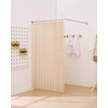 Crkmire Corner Shower Curtain Rod, Silver Gray [24"-53"] x [24"-53"]